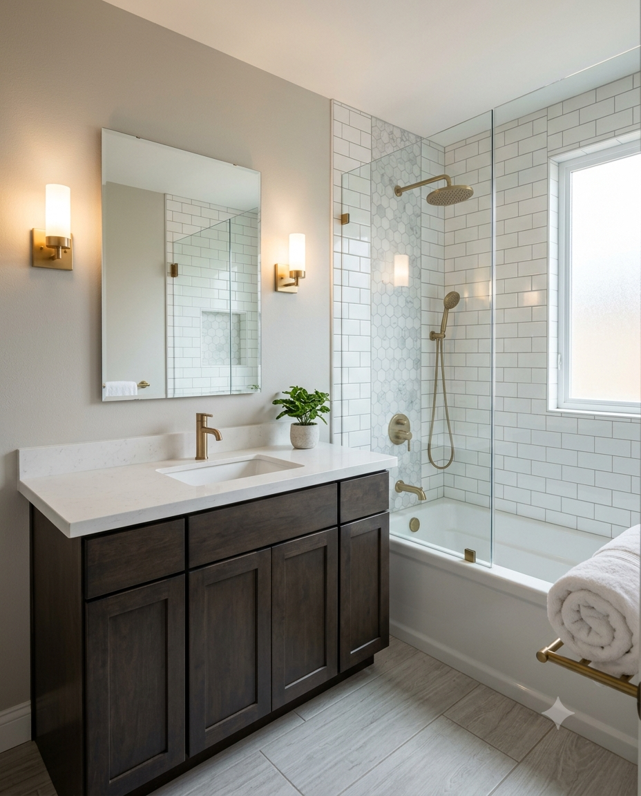 Bathroom remodeling project completed by Luca Multiservices LLC